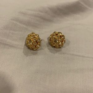 Gold kate spade stud earrings